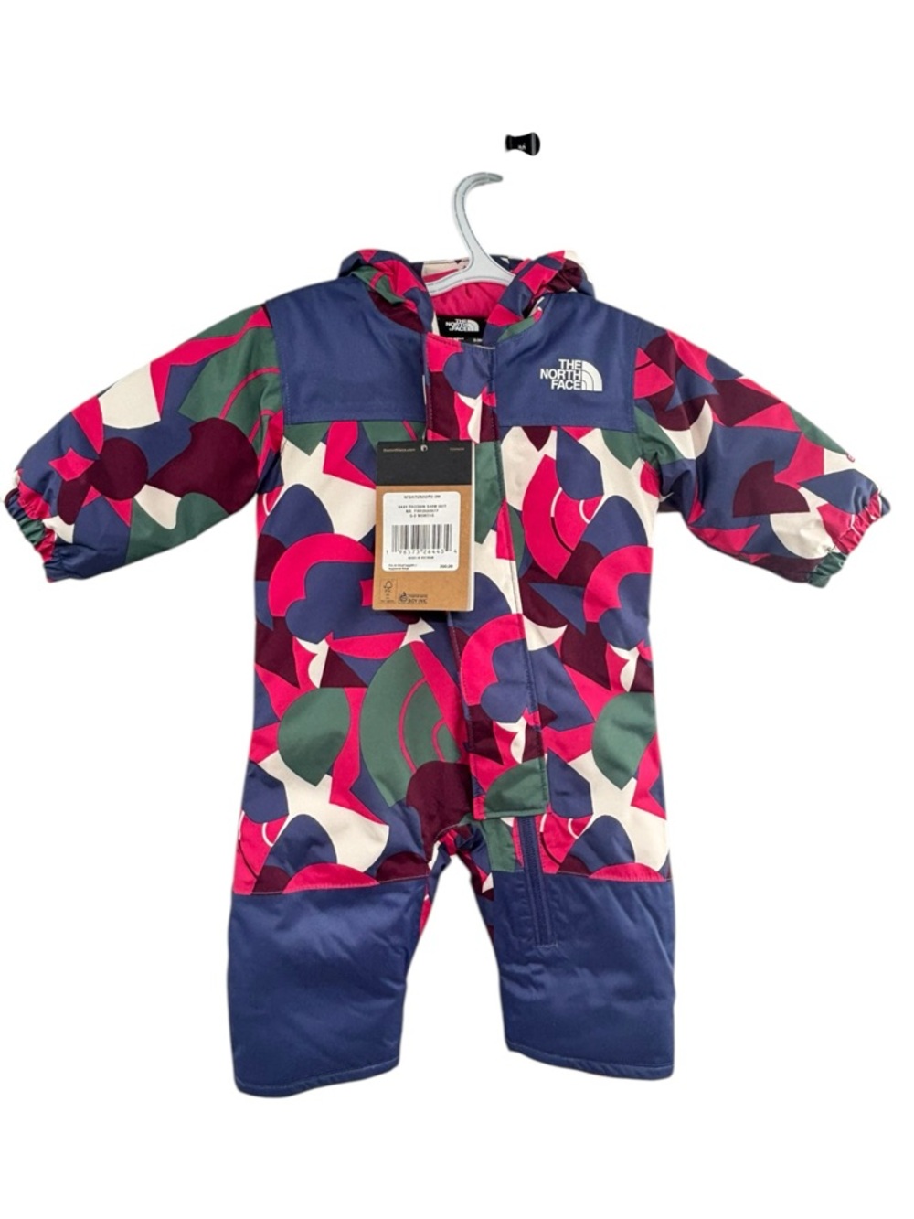 THE NORTH FACE Baby Freedom Snow Suit 0-3 Months Mr. Pink Big Abstract Print